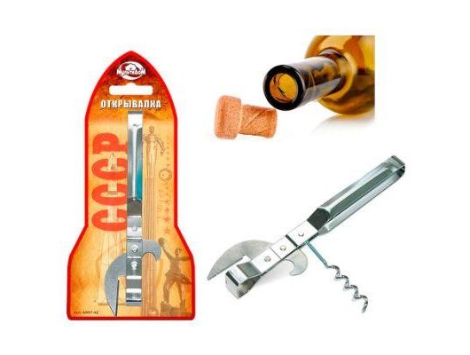 Кухонные принадлежности МультиДом AN57-42 Консерв.нож со штопором